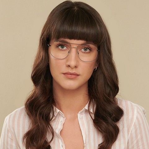 John Jacobs Online Gray Full Rim Square left side