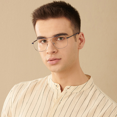 John Jacobs Online Gray Full Rim Square left side