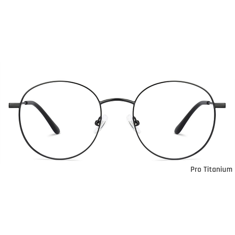 John Jacobs Black Full Rim Round left side