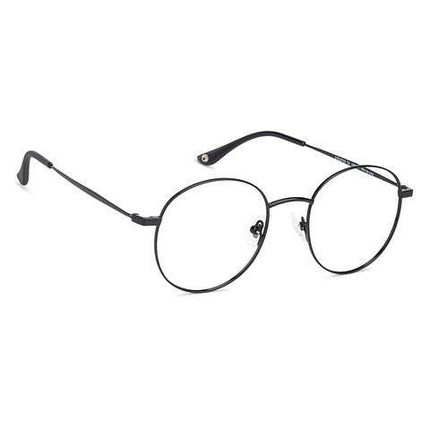 John Jacobs Black Full Rim Round left side