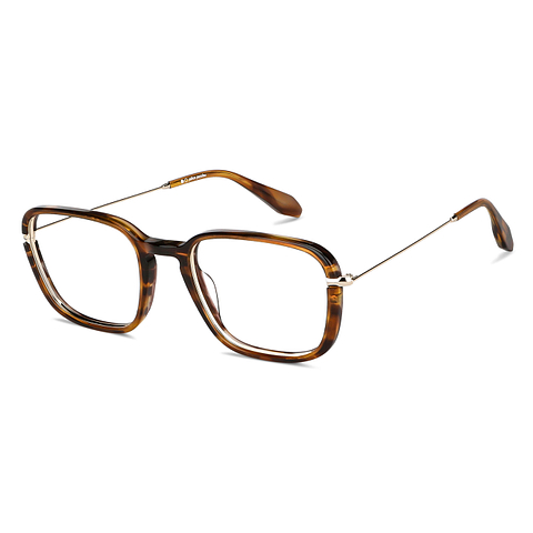 John Jacobs Light Brown Full Rim Square right side