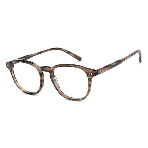 John Jacobs Light Brown Full Rim Round left side