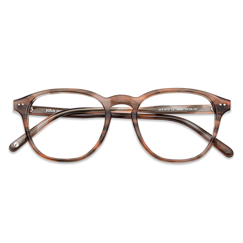 John Jacobs Light Brown Full Rim Round right side
