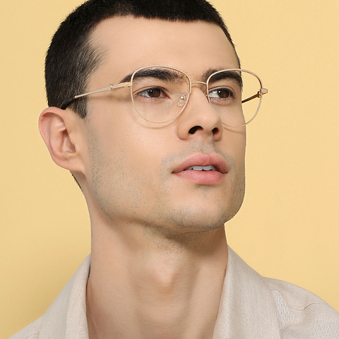 John Jacobs Online Gold Full Rim Aviator right side