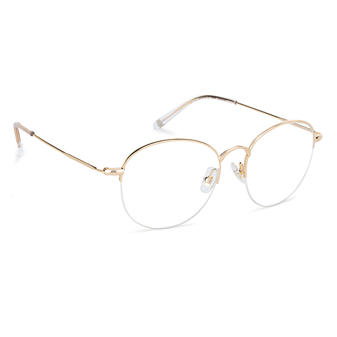 John Jacobs Gold Half Rim Round left side
