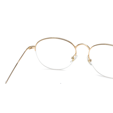 John Jacobs Gold Half Rim Round left side