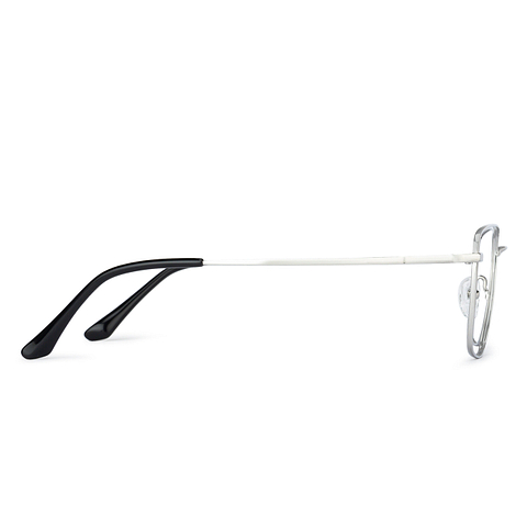 John Jacobs Silver Full Rim Square left side
