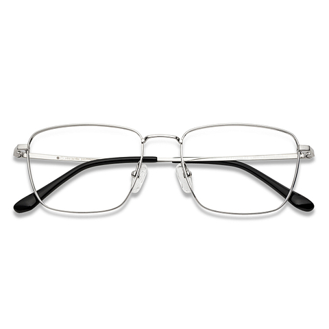 John Jacobs Silver Full Rim Square left side