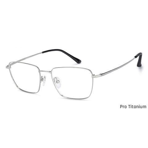 John Jacobs Silver Full Rim Square left side