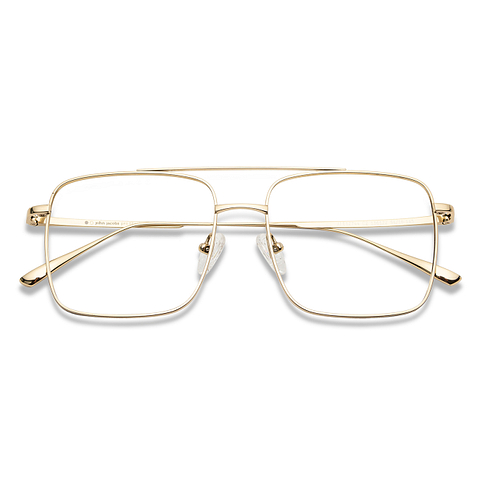 John Jacobs Gold Full Rim Square right side