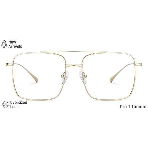 John Jacobs Gold Full Rim Square right side