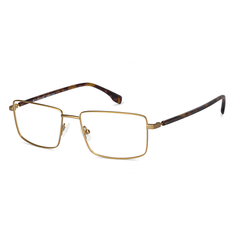 John Jacobs Online Gold Full Rim Rectangle left side