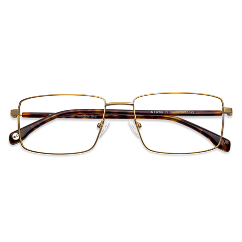 John Jacobs Online Gold Full Rim Rectangle left side