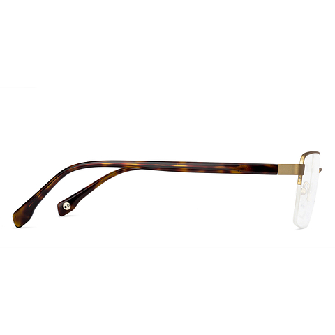 John Jacobs Online Gold Half Rim Rectangle left side