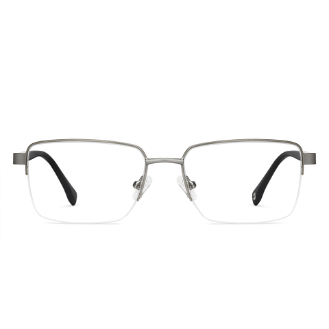 John Jacobs Online Gray Half Rim Rectangle left side