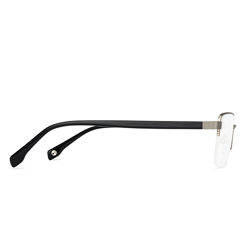 John Jacobs Online Gray Half Rim Rectangle right side