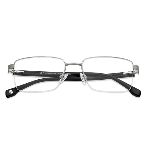 John Jacobs Online Gray Half Rim Rectangle right side