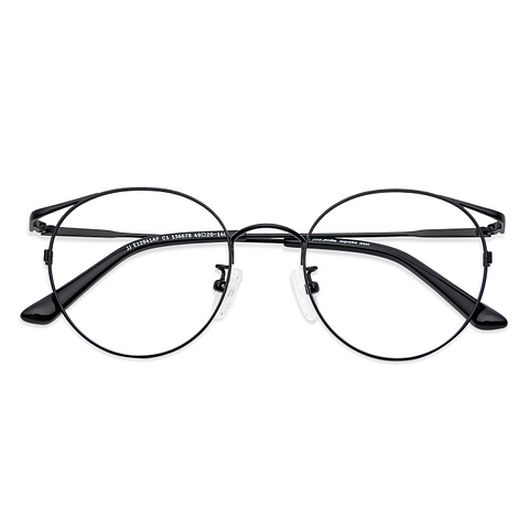 John Jacobs Online Black Full Rim Round left side