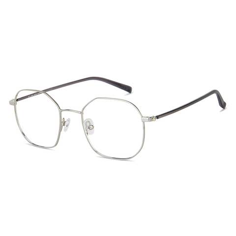 John Jacobs Online Silver Full Rim Geometric right side