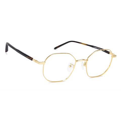 John Jacobs Gold Full Rim Geometric left side