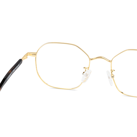 John Jacobs Gold Full Rim Geometric left side