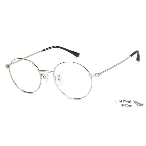 John Jacobs Online Gray Full Rim Round left side