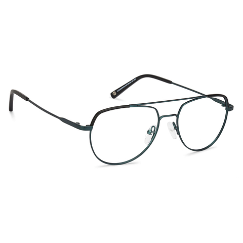 John Jacobs Black Full Rim Aviator left side