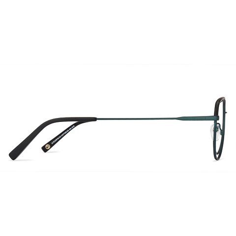 John Jacobs Black Full Rim Aviator right side