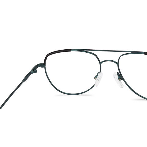 John Jacobs Black Full Rim Aviator left side