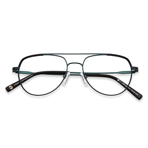 John Jacobs Black Full Rim Aviator right side