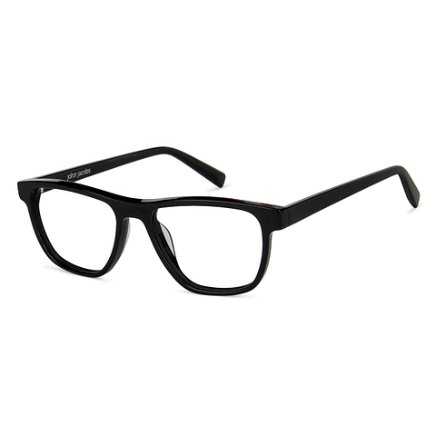 John Jacobs Online Black Full Rim Rectangle left side