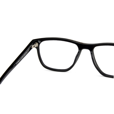 John Jacobs Black Full Rim Rectangle left side