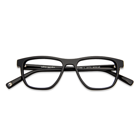 John Jacobs Online Black Full Rim Rectangle right side