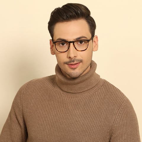 John Jacobs Online Light Brown Full Rim Square left side