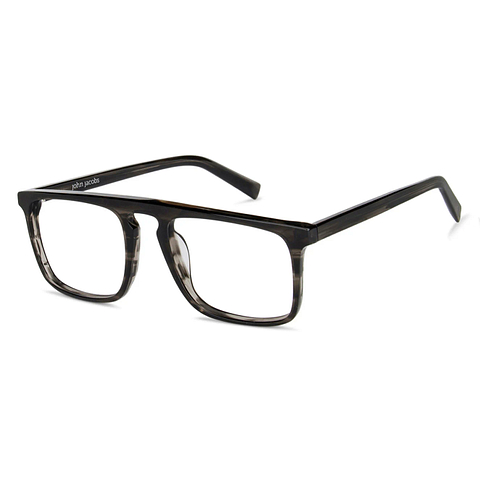 John Jacobs Online Grey Full Rim Wayfarer left side