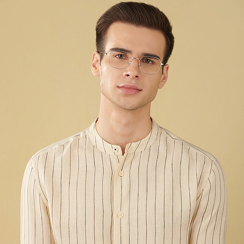 John Jacobs Online Silver Full Rim Square right side