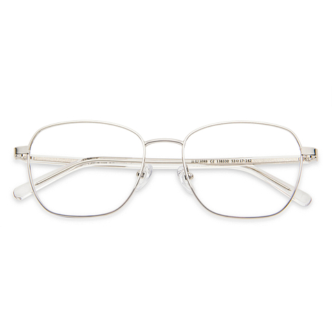 John Jacobs Online Silver Full Rim Square left side