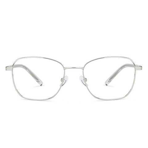 John Jacobs Silver Full Rim Square left side