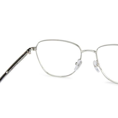 John Jacobs Online Silver Full Rim Square right side