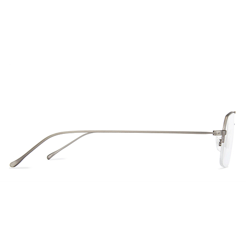 John Jacobs Online Mid Gunmetal Half Rim Rectangle left side