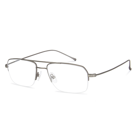 John Jacobs Online Mid Gunmetal Half Rim Rectangle right side