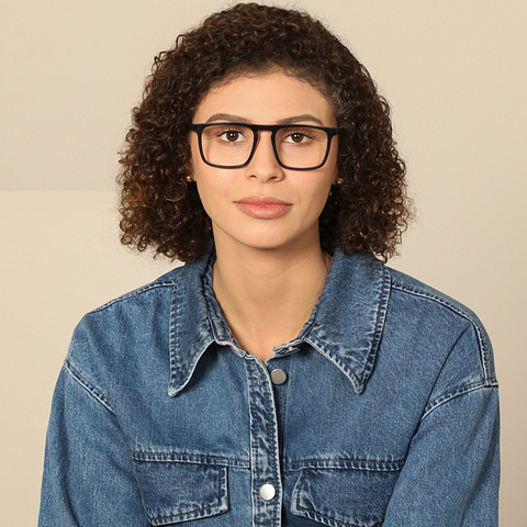 John Jacobs Online Sky Blue Full Rim Square right side