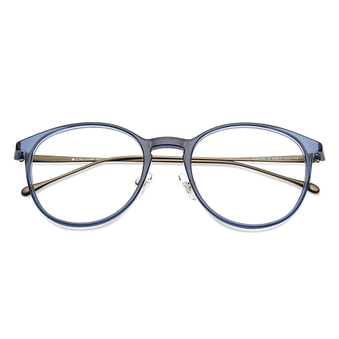 John Jacobs Online Sky Blue Full Rim Round left side