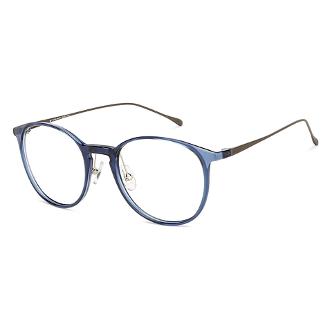 John Jacobs Online Sky Blue Full Rim Round right side