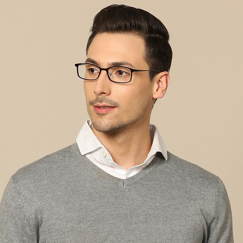 John Jacobs Online Sky Blue Full Rim Rectangle right side