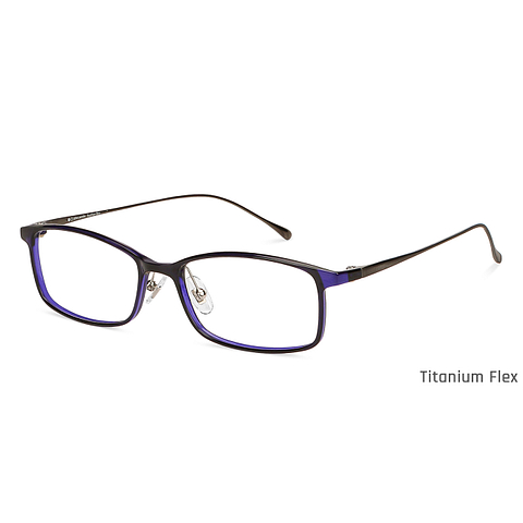 John Jacobs Online Sky Blue Full Rim Rectangle left side