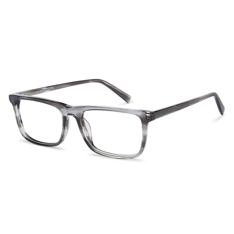 John Jacobs Screen Glasses Gray Transparent Full Rim Rectangle right side