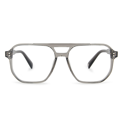 John Jacobs Online Gray Transparent Full Rim Square right side
