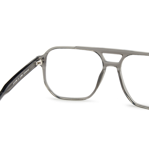 John Jacobs Online Gray Transparent Full Rim Square right side