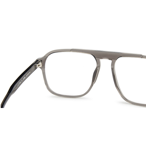 John Jacobs Screen Glasses Gray Transparent Full Rim Square right side